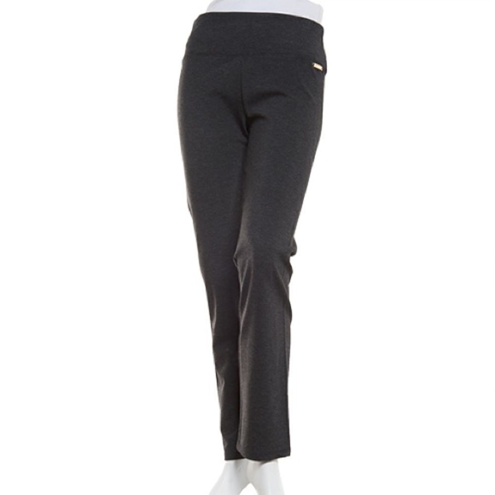 Calvin Klein Performance Compression Waist Straight Leg Pants Noir Heather - Picture 2 of 5